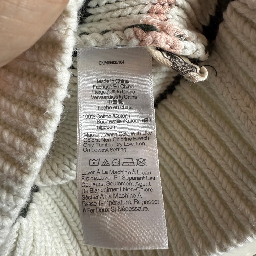 Madewell Coastal Grandma Striped Knit Sweater‎ Crewneck Long Sleeve Cotton Small - Picture 6 of 8